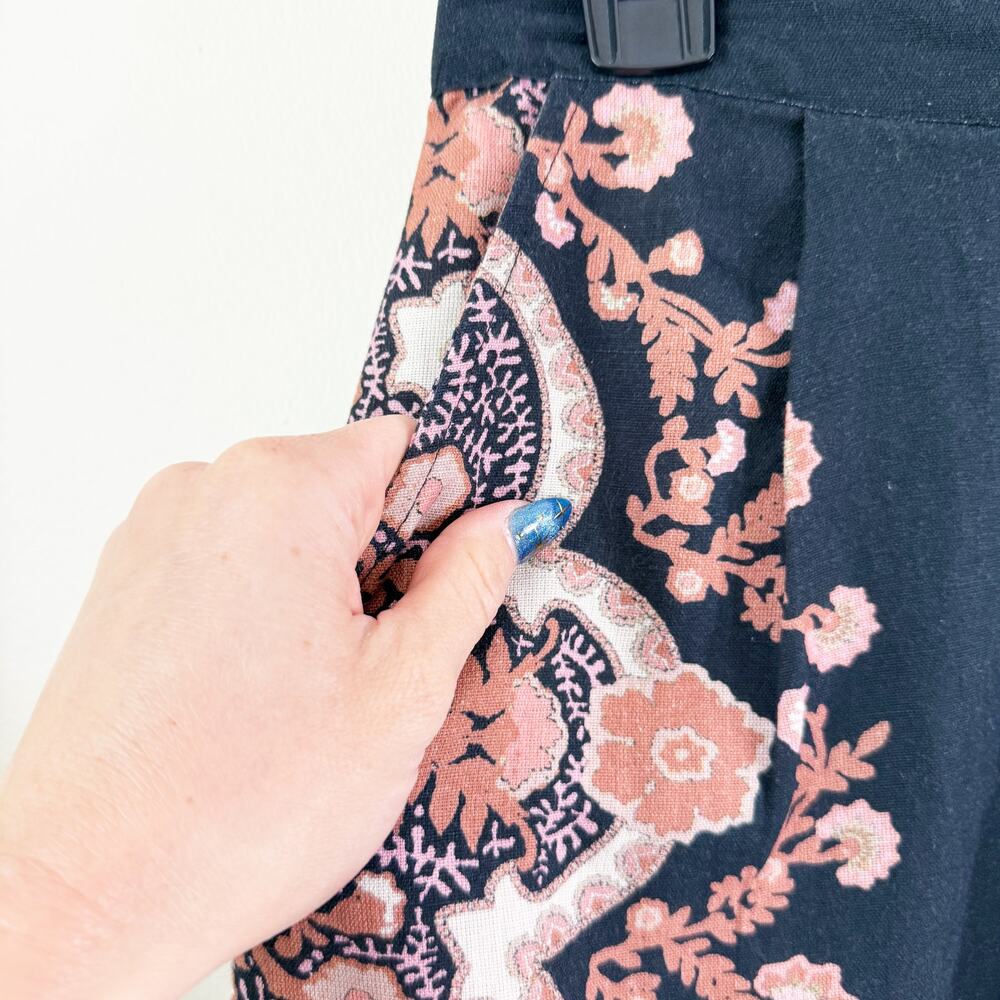 Cleobella Black/Tan Short Sleeve Top & Wide Leg Pants Coordinating Set XS/Small - Picture 9 of 12